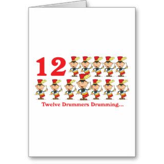 12 days twelve drummers drumming greeting cards