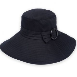 SNS SPF 50+ Cotton Sun Hat with Bow Trim (Black)