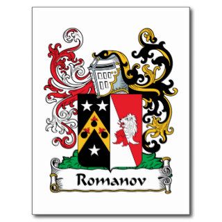 Romanov Family Crest Post Card