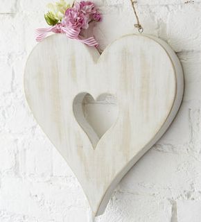wooden heart in heart decoration by retreat home