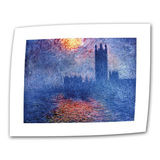 Claude Monet 'Houses of Parliament' Flat Canvas Art ArtWall Canvas