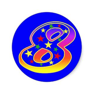 Stars Number 8 Stickers