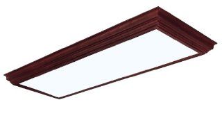 Lighting by AFX CCM432R8 Winchester Crown Molding Wood Frame 4 Lamp Fixture, Cherry Finish with Smooth White Acrylic Diffuser   Flush Mount Ceiling Light Fixtures  