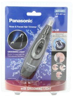 Panasonic ER421KC Nose, Ear & Facial Hair Trimmer Wet/Dry with Grooming Light Health & Personal Care