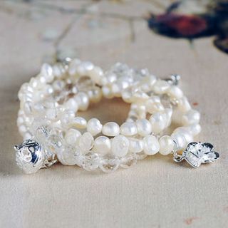 neeve freshwater pearl and charm bracelet by anusha