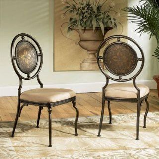 Basil Antique Brown Upholstered Dining Side Chairs (Set of Two) MPN 364 434  