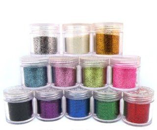 Yesurprise 12X Fine Glitter Powders For Nail Art (10G Jar) Code #422  Nail Art Equipment  Beauty