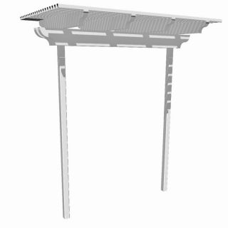 Americana Building Products 96 in W x 96 in H White Freestanding Two Post Garden Arbor