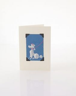 art deco greetings card animals by vintage playing cards