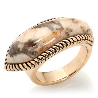 Studio Barse Overlapped Gemstone Bronze Ring
