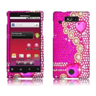 Motorola Triumph WX435 Pink Luxury Pearl Full Diamond Cell Phones & Accessories