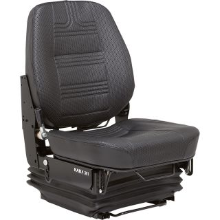 K & M Hydraulic Shock Suspension Construction Seat — Black, Model# 8126