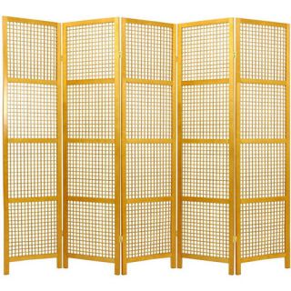 Oriental Furniture 72 x 70 Miyagi Shoji 5 Panel Room Divider