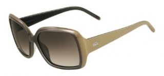Lacoste Women's Plastic Frame Sunglasses   L623S (Grey/Beige) Clothing