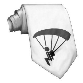 Skydiving symbol neck ties