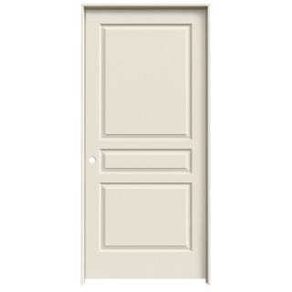 ReliaBilt 3 Panel Square Hollow Core Textured Molded Composite Right Hand Interior Single Prehung Door (Common 80 in x 36 in; Actual 81.68 in x 37.56 in)