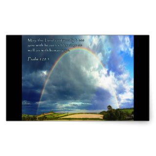 Psalm 1285 Full Rainbow Rectangle Sticker