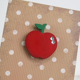 thank you teacher card with apple magnet by ella creative