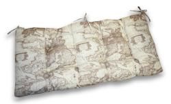 Map Tufted Bench Cushion Thro Outdoor Cushions & Pillows