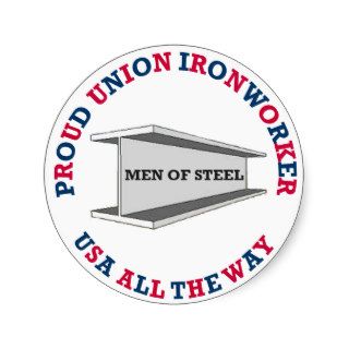 Proud Union Ironworker USA Sticker