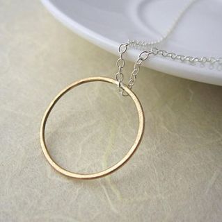 gold fill simple circle necklace by mela jewellery