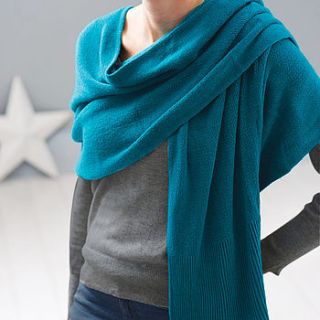 knitted wrap by miss shorthair