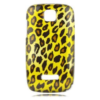 Talon Phone Case for Motorola WX430 Theory   Leopard  Yellow   Boost Mobile   1 Pack   Case   Retail Packaging   Yellow, Gold, and Black Cell Phones & Accessories