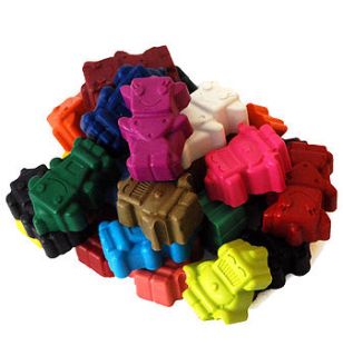 set of 24 robot crayons in carry tub by colour me fun