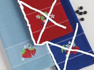 DII   Berry Sweet Embroidered Dishtowel   Strawberries   Set of 3   Kitchen Linens