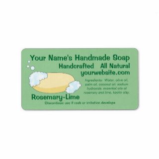 Customizable Handmade Soap Label Template