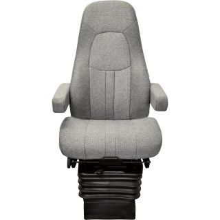 National Seating Commodore High Performance Suspension Truck Seat — 17in. Armrests, Gray, Model# 40050.361