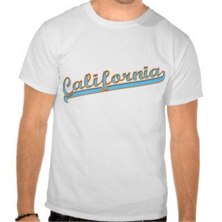 California Retro Teal Surfer Logo T shirt