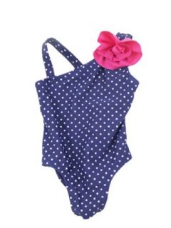 Koala Kids Baby Girls Swimsuit, Navy Polkadot (3m) Clothing