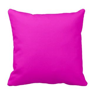 Neon Hot Pink Light Bright Fashion Color Trend Throw Pillows