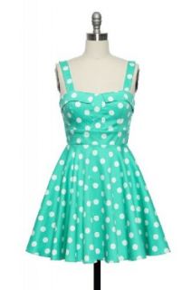 Ixia Women's 50s Style Retro Polka Dot Mint Rockabilly Swing Dress (Large)