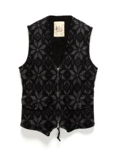 Snowflake Zip Front Vest by Monitaly