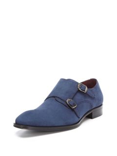 Suede Double Monkstrap Shoes by Mezlan