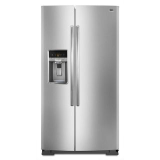 Maytag 26.5 cu ft Side by Side Refrigerator with Single Ice Maker (Monochromatic Stainless Steel) ENERGY STAR