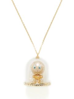 Gold Eliot Snow Globe Pendant Necklace by Swarovski Jewelry