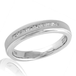 Ladies Diamond Accent Wedding Band in Sterling Silver   Zales