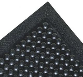 NoTrax Rubber 447 Comfort Eze Anti Fatigue Drainage Mat, for Wet Areas, 18" Width x 24" Length x 3/8" Thickness, Black Floor Matting