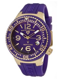 Unisex Gold & Purple Neptune Watch by Swiss Legend Watches
