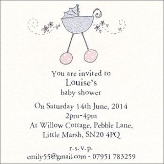 eight personalised baby shower invitations by eggbert & daisy