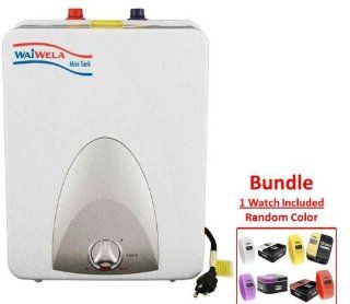 Waiwela Wm 6.0 Electric Mini Tank Point Of Use Hot Water Heater (6.0 Gallon) . Floor or Wall Mount. 120V. Glass Lined Tank (a better value than Bosch GL6 Ariston 6 Gallon) + FREE BREO Watch   Tankless Hot Water Heater Electric  