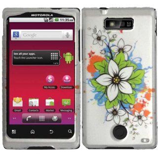 White Flower Hard Case Cover for Motorola Triumph WX435 Cell Phones & Accessories