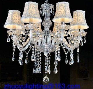 candle crystal chandelier with shade 6lamps 600MM*600MM*600MM lights Fixture Pendant Hanging Ceiling Lamp   Close To Ceiling Light Fixtures  
