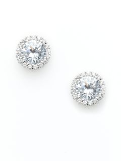 CZ Pave Stud Earrings by CZ by Kenneth Jay Lane