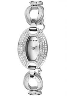 Mango QM3817302  Watches,Womens White Crystal Silver Dial Stainless Steel, Casual Mango Quartz Watches