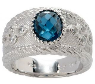 Judith Ripka Sterling Facete 1.60ct Gemstone Graduated Band Ring —