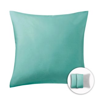 Style Selections 16 in W x 16 in L Aqua Square Accent Pillow Cover